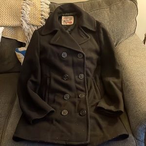 Vintage 1960s Mens Peacoat Winter Jacket US Navy